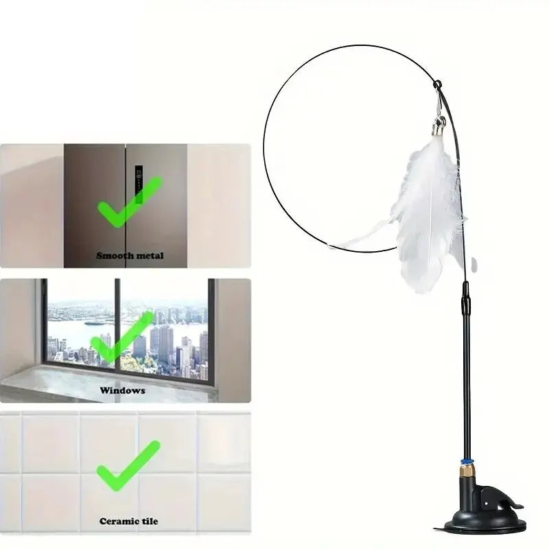 Interactive Cat Teaser Wand – 3 Colors