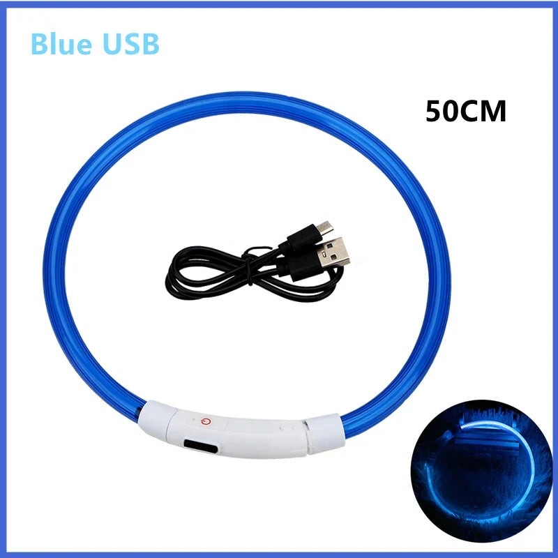 USB Rechargeable Luminous Collar Adjustable - MyPetDollar.com
