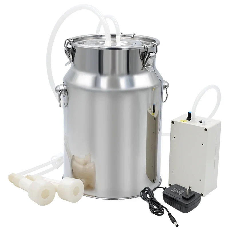 10l Cow Goat Milking Ma Electric Pulsating Machine, Stainless Steel