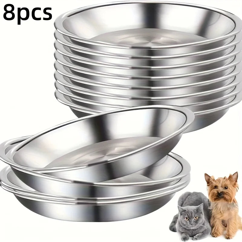 2 4 Slip Resistant Stainless Steel Cat Dish