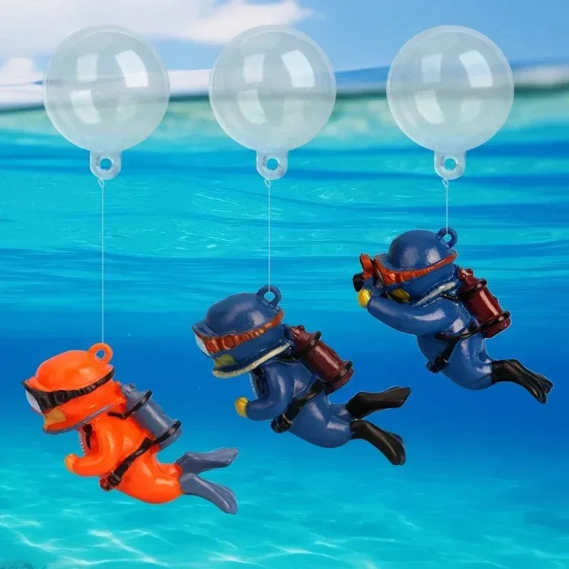Floating Diver Fish Tank Ornament Cute PVC - MyPetDollar.com
