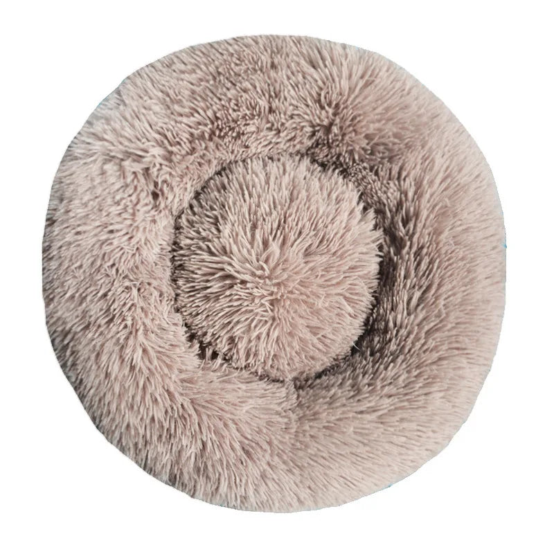 Round Dog Bed Winter Warm Cat Bed Plush - MyPetDollar.com