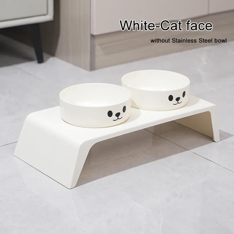 Elevated Dog Food Feeder Bowls Raised Stand, Stainless Steel