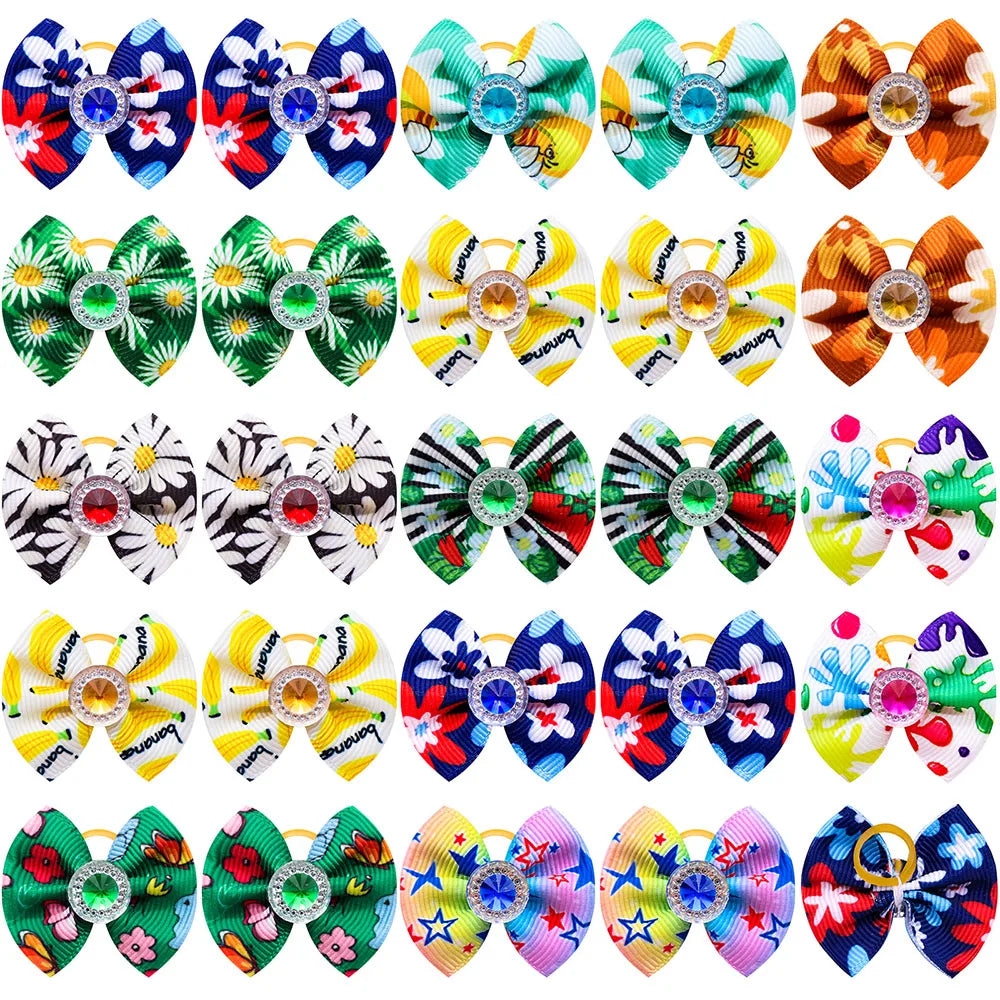 30/50PCS Puppy Bowties Summer Adjustable Dog - MyPetDollar.com