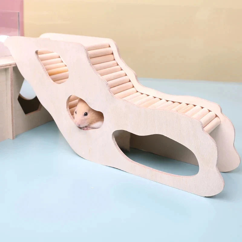 Wooden Hamster Under-ground Hiding Tunnel w/ - MyPetDollar.com
