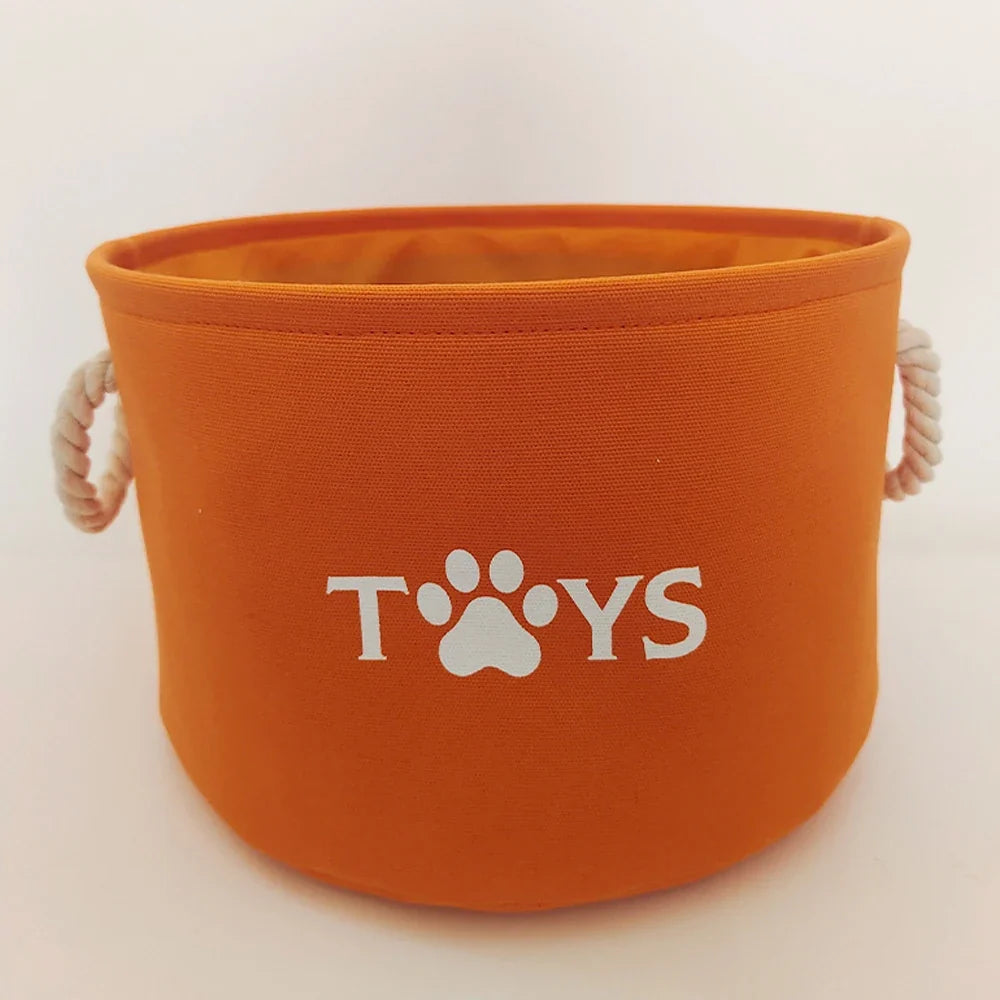Round Dog Toy Basket Cat Apparel Storage Box