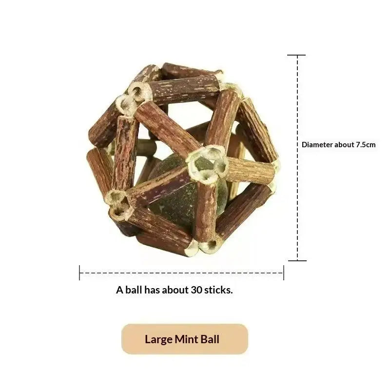 1 Cat Toys Made of Wood Knotweed Teething Sticks Insect Galls – 11 Colors