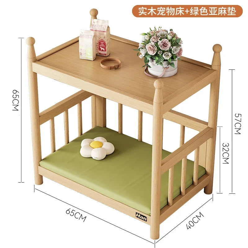Nordic Wood Dog Kennel Raised Guardrails - MyPetDollar.com