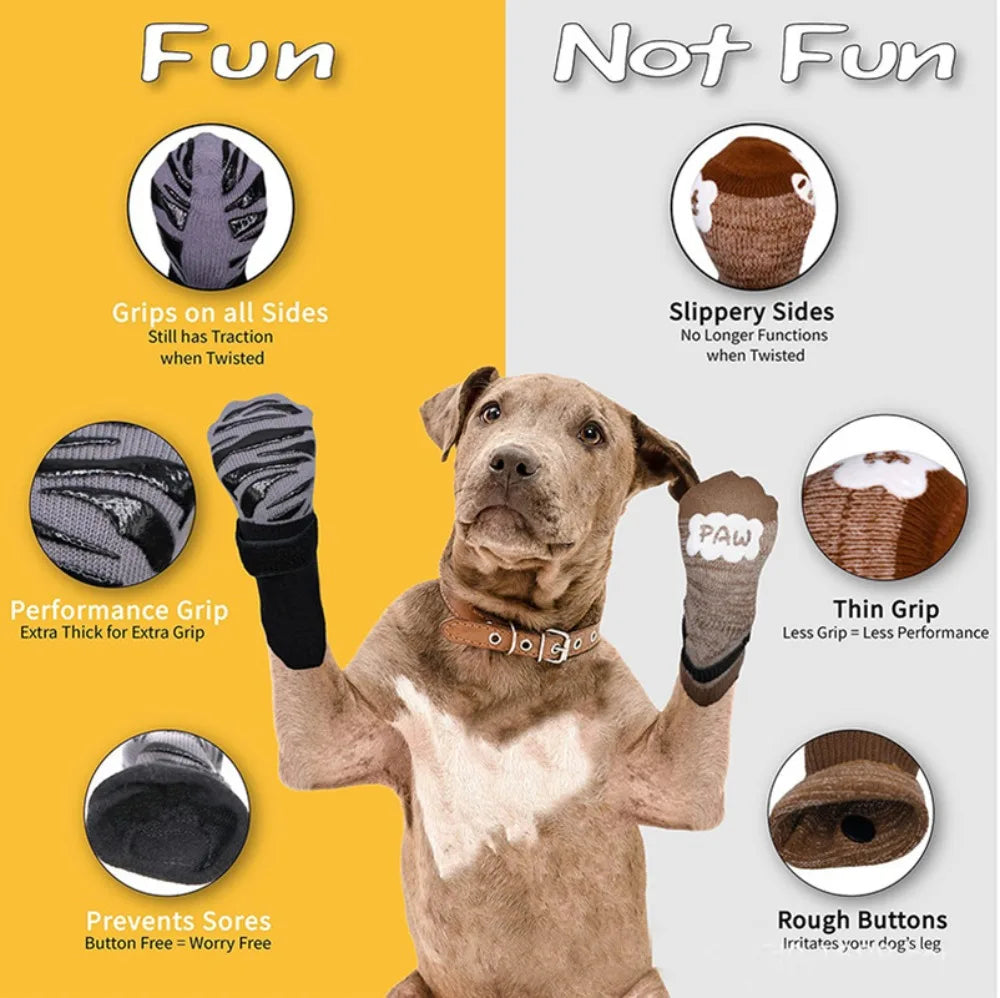 Outdoor Pet Dogs Breathable Socks Black Tie - MyPetDollar.com