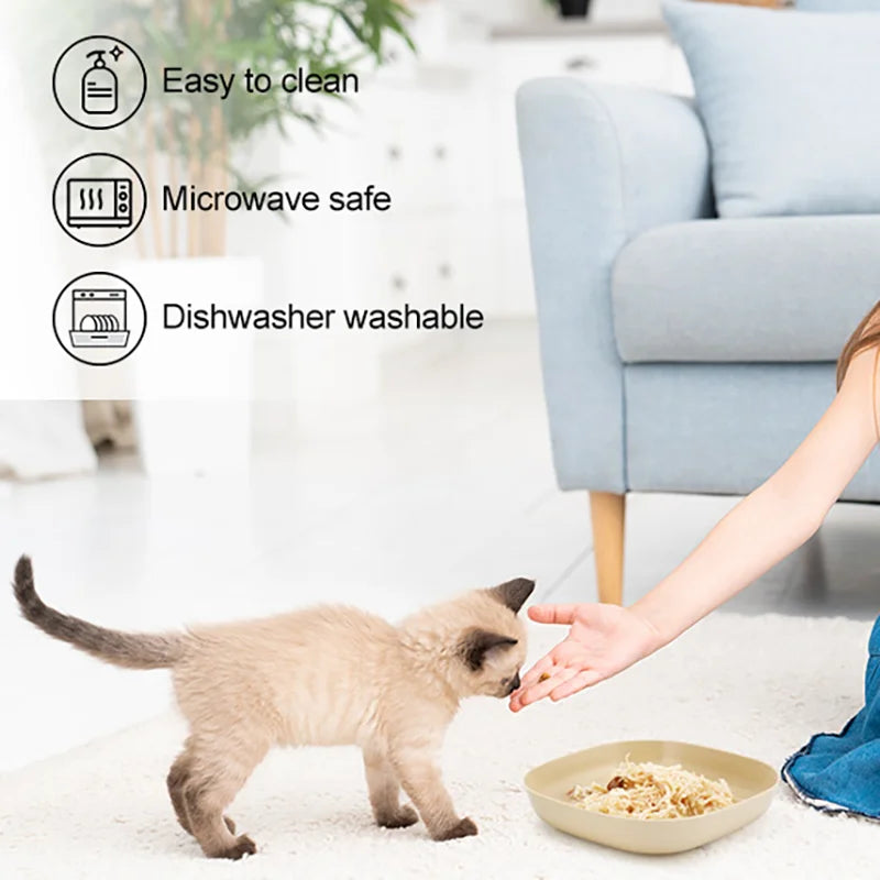3/10/20pcs Non-Slip Plastic Cat Bowls Set - MyPetDollar.com