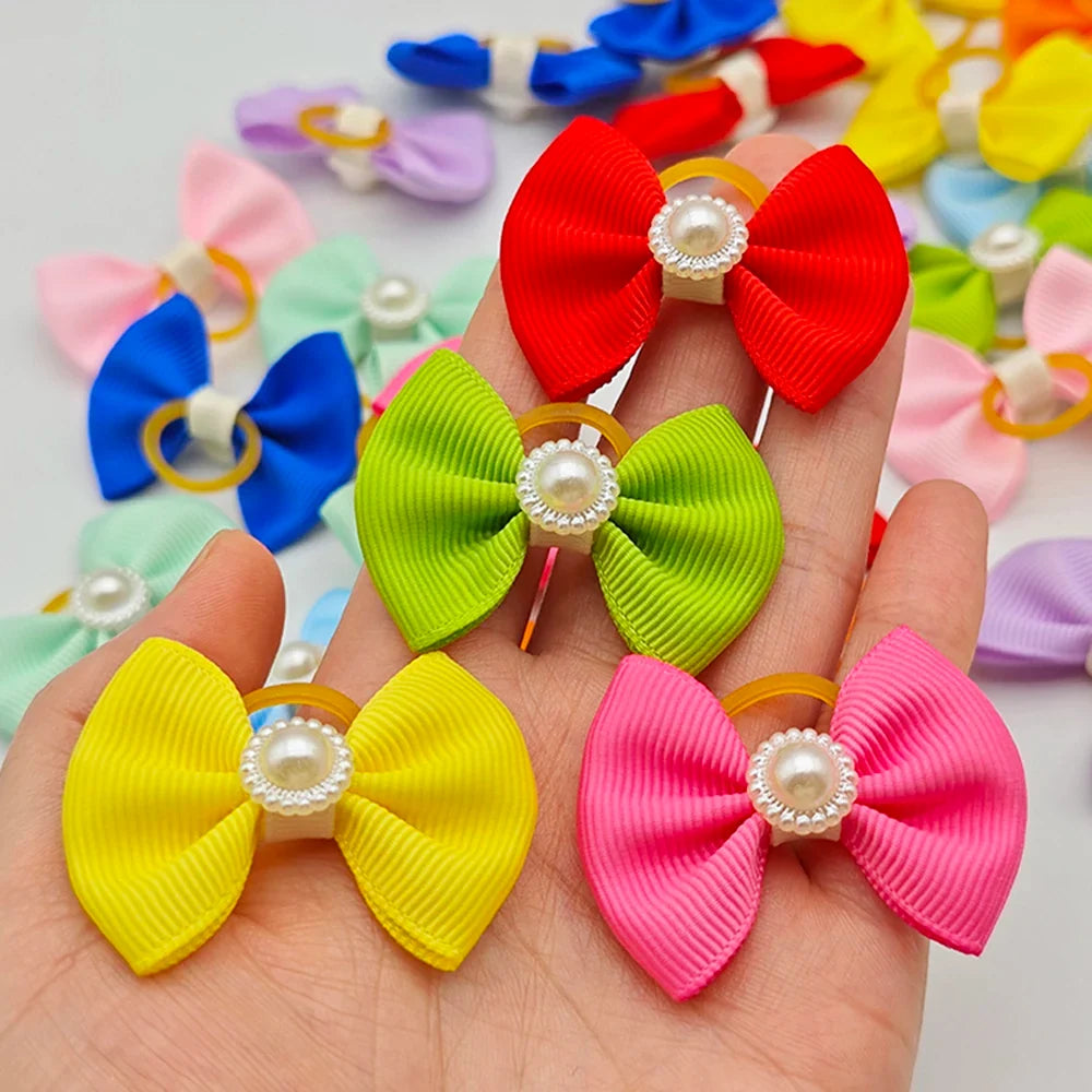 10pcs Hair Bows For Dog Pet Grooming - MyPetDollar.com