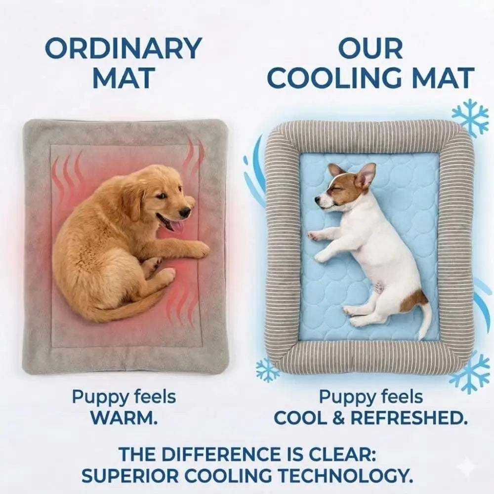 Ice Silk Material Cooling Pad Bed for Dogs - MyPetDollar.com