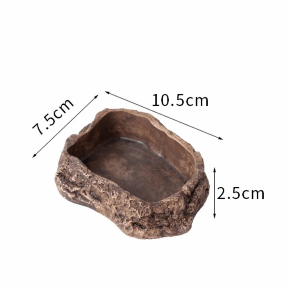 Simulated Rock Reptile Food Bowl Multiple - MyPetDollar.com