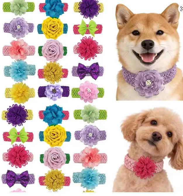 Pet Grooming Dog Bowtie Spring Summer Necktie Collar