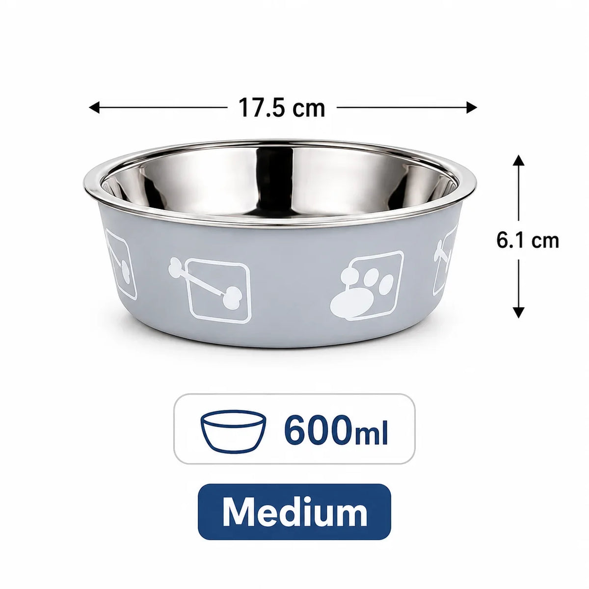 Stainless Steel Pet Bowl Thickened Anti Slip Dog Food – 16 Colors