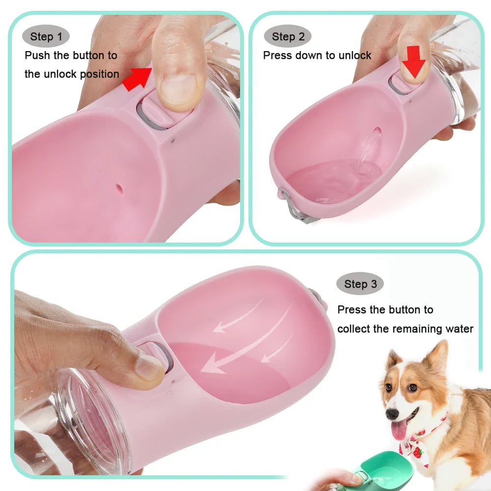 350ml 550ml Portable Water Bottle for Dog - MyPetDollar.com