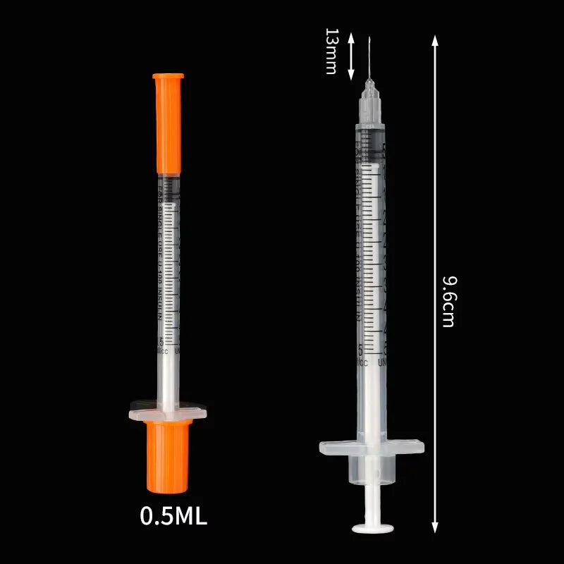 10 0.3 0.5 1ml Disposable Plastic Veterinary Syringe – 2 Sizes