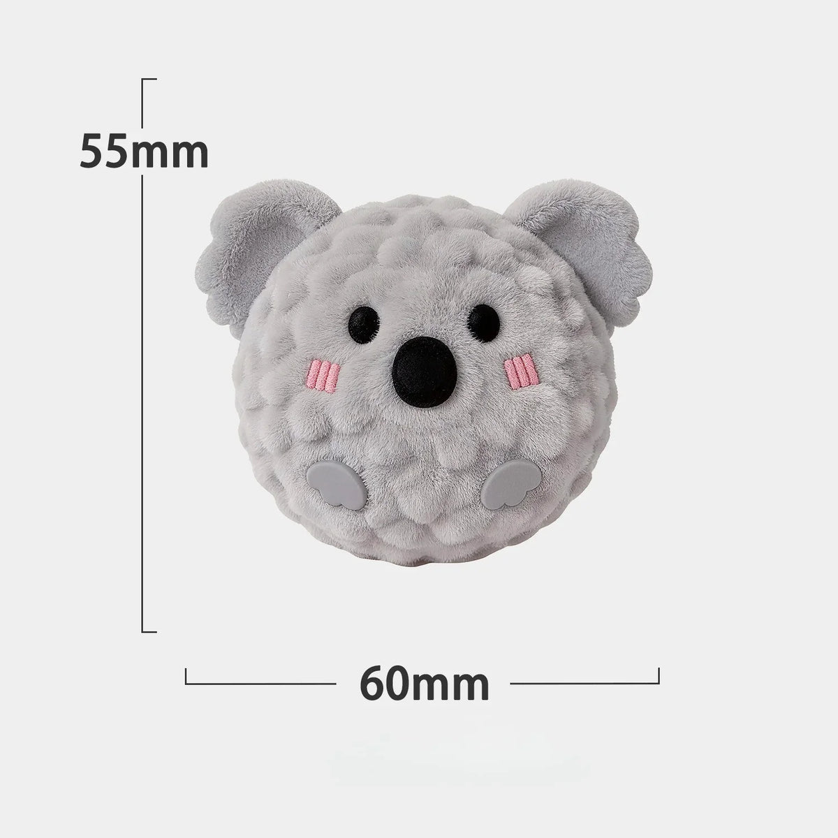 Mini Plush Squeaky Bouncy Ball Dog Plaything Cute Animal Design Chew