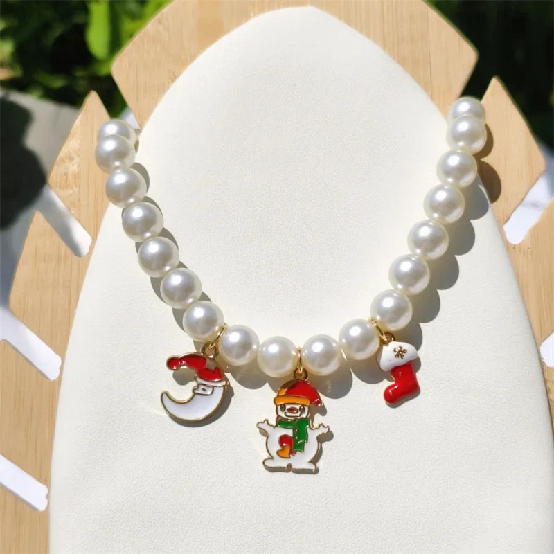 Fashion Adjustable Pearl Pet Collar with - MyPetDollar.com