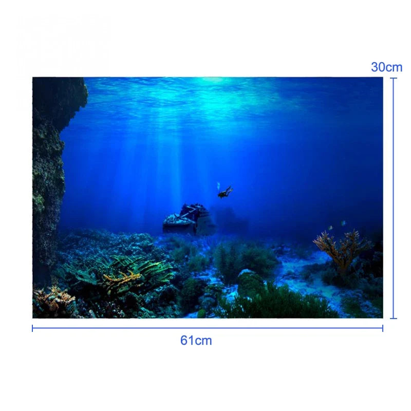 Fish Tank Background Decorative Painting Plants – Aquarium Supplies
