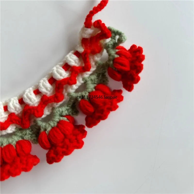 Pet Knitted Collar with Lily of the Valley - MyPetDollar.com
