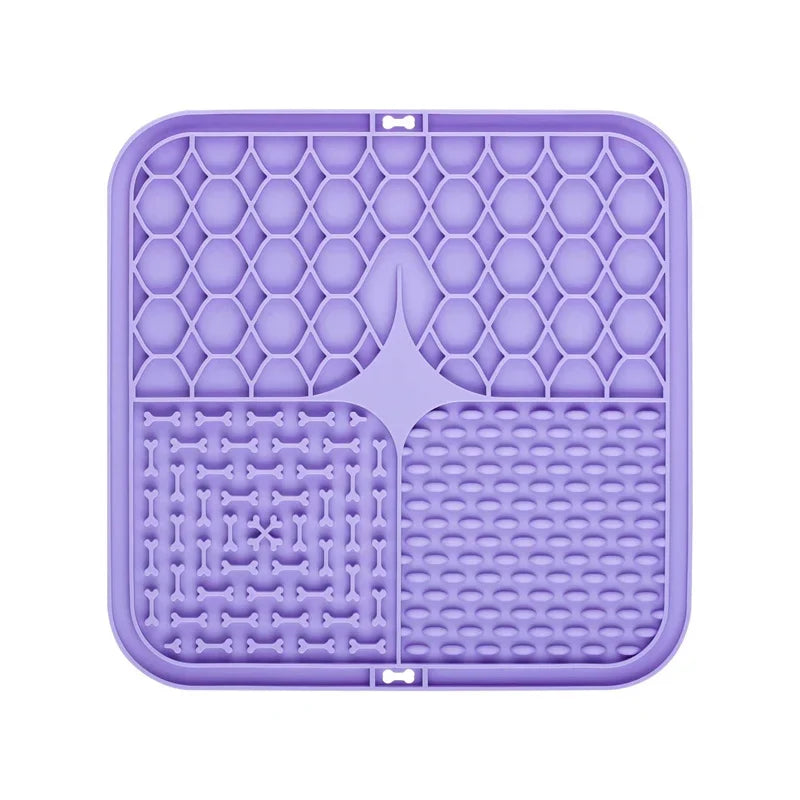 Pet Lick Silicone Mat for Dogs Slow Food Plate Bathing
