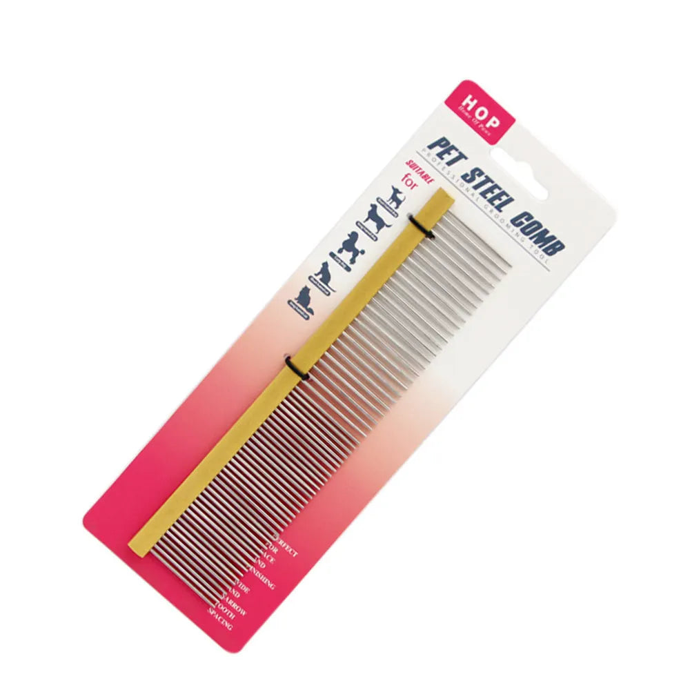Pet Hair Removal Comb for Dog & Cat Detangler Fur Trimming