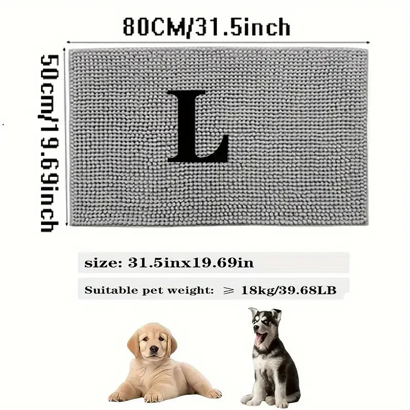 Dog Door Mat Mud Catcher - Absorbent Non Slip Pet Paw