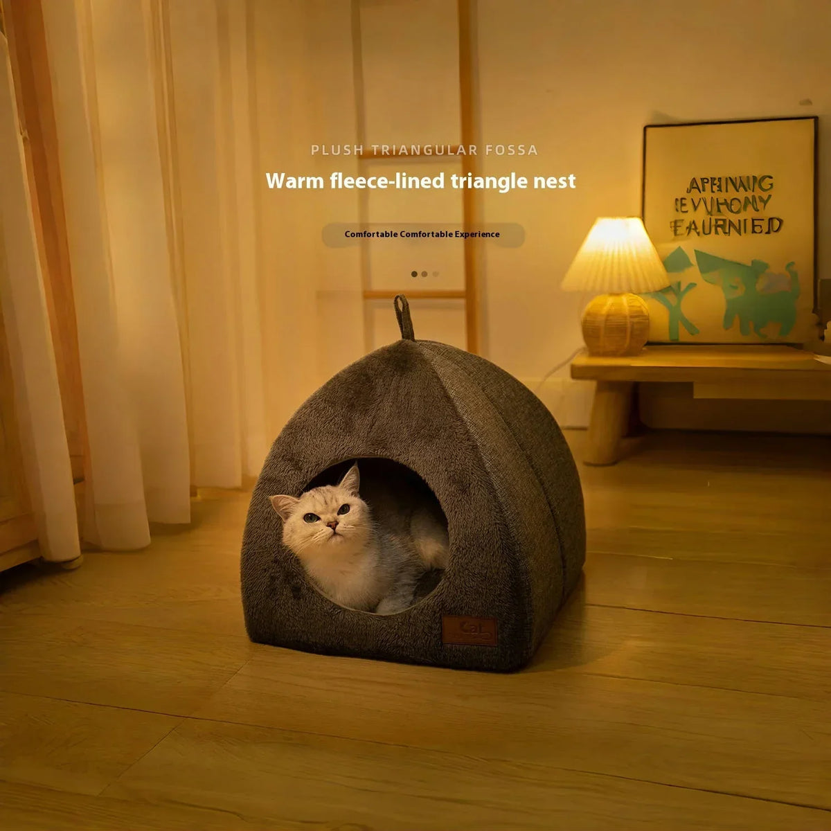 Triangle Cat Nest Closed Cat House Pet Nest - MyPetDollar.com