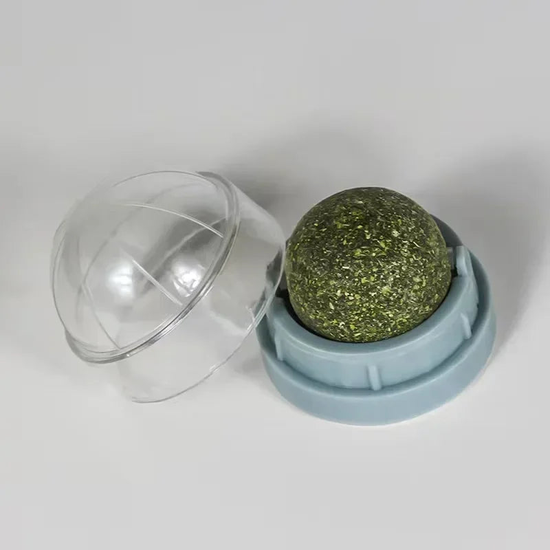 Catnip Cat Wall Sticky Ball Plaything Natural Grass Snack Improve