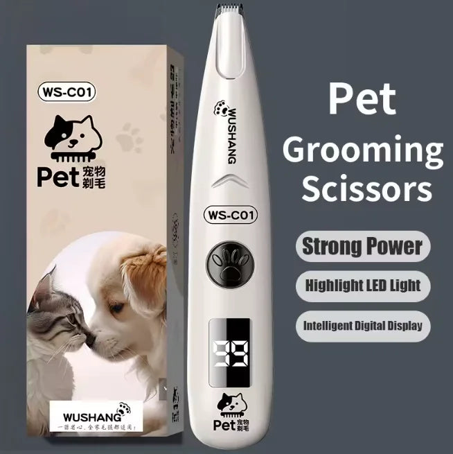 Dog Electric Groomer Trimmer with LED Light – 2 Colors