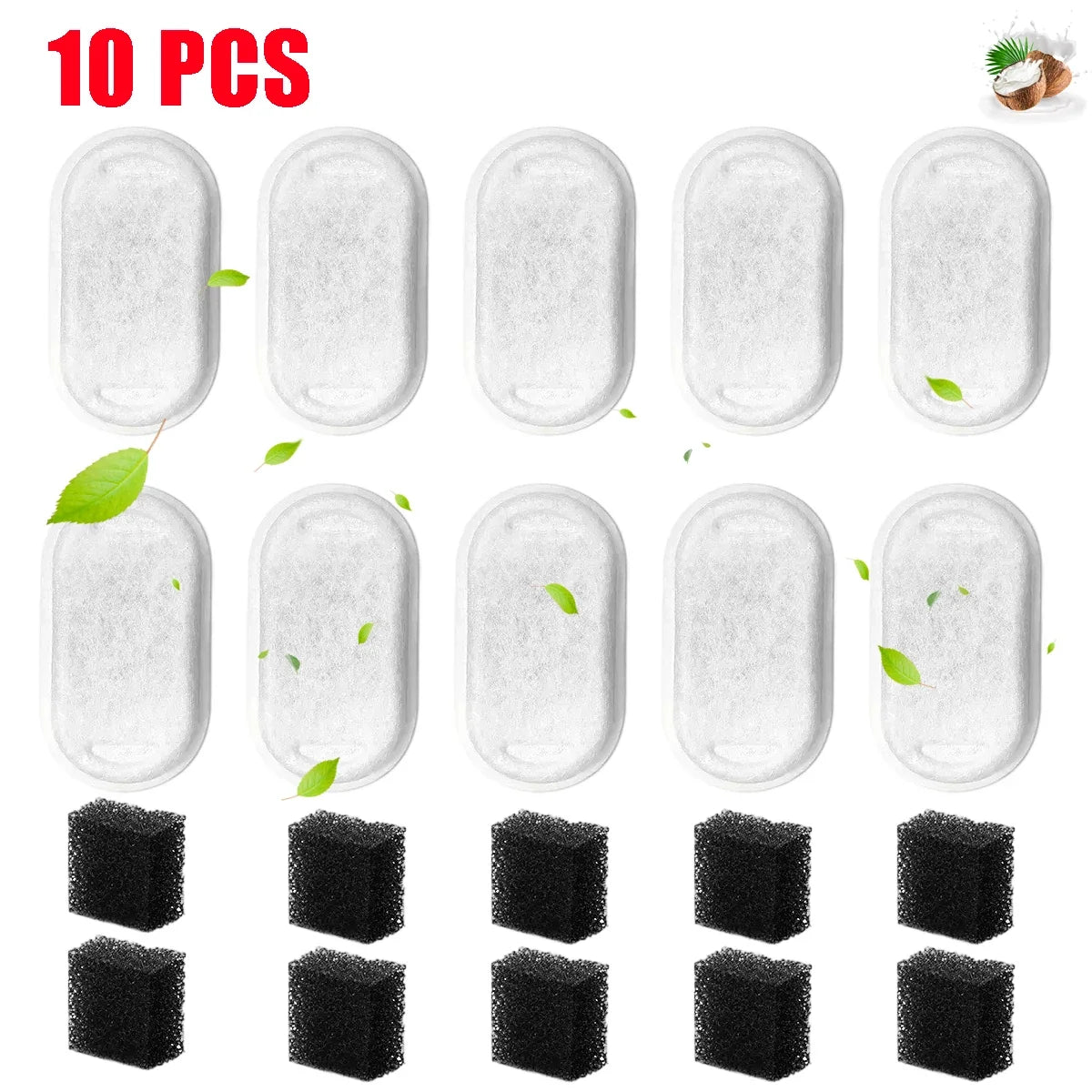 10 20 Replacement Filters for Cat Water Fountains – 3 Colors