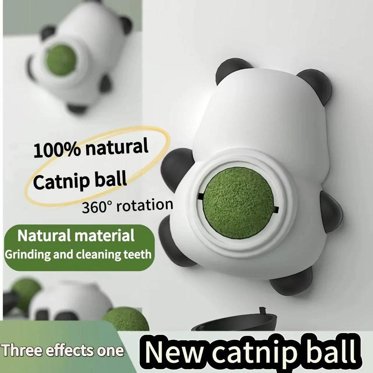 New Natural Catnip Cat Wall Sticky Ball Toy - MyPetDollar.com