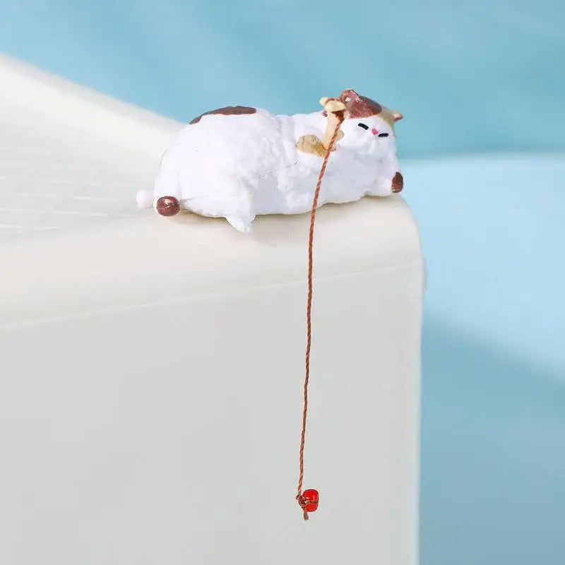1 Fish Tank Fishing Cat Hanging Mini Creative Landscape – 6 Colors