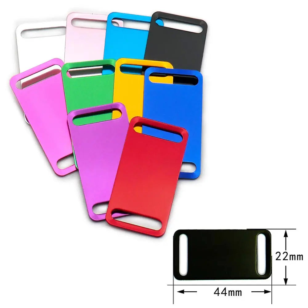 Random Mix 100pcs Aluminum Blank ID Tag - MyPetDollar.com
