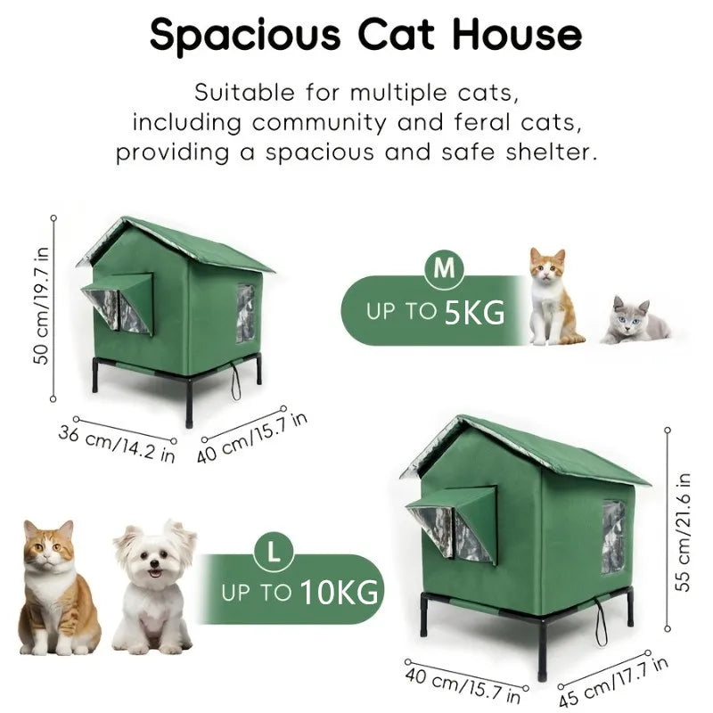 Winter Outdoor Cats Shelter Oxford Cloth - MyPetDollar.com