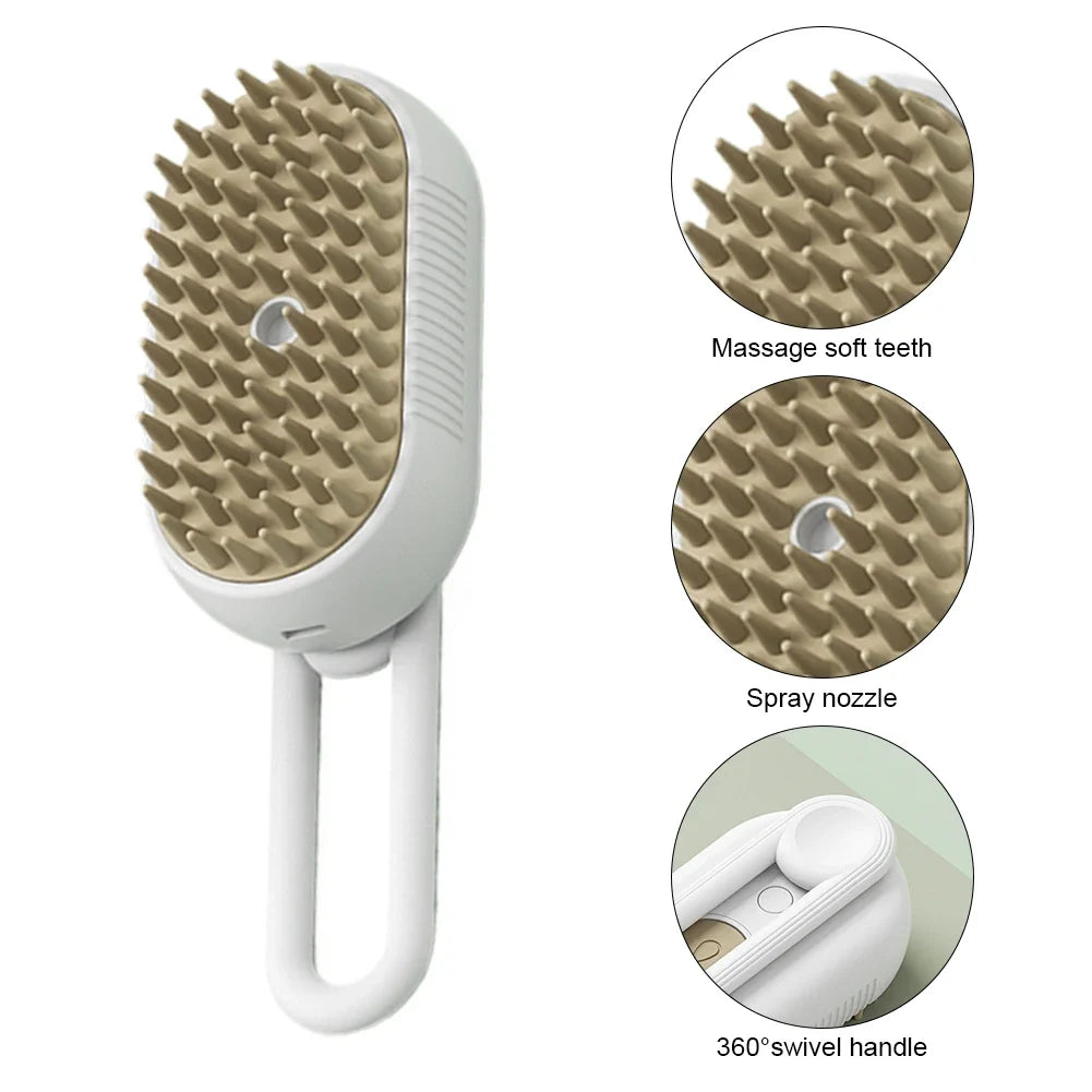 3 in 1 Pet Electric Steam Brush Cat and Dog - MyPetDollar.com