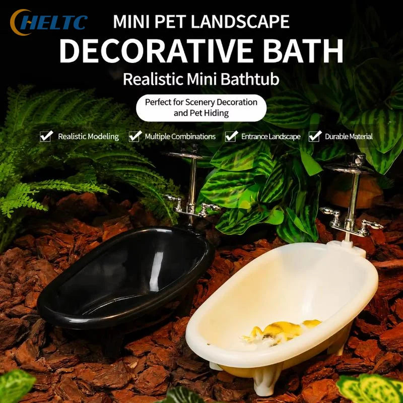 Dollhouse Miniature Mini Reptile Bathtub - MyPetDollar.com