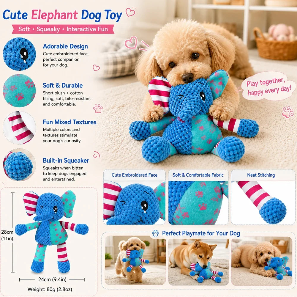 Pet Plush Toy with Squeaker Cat Dog Puzzle - MyPetDollar.com