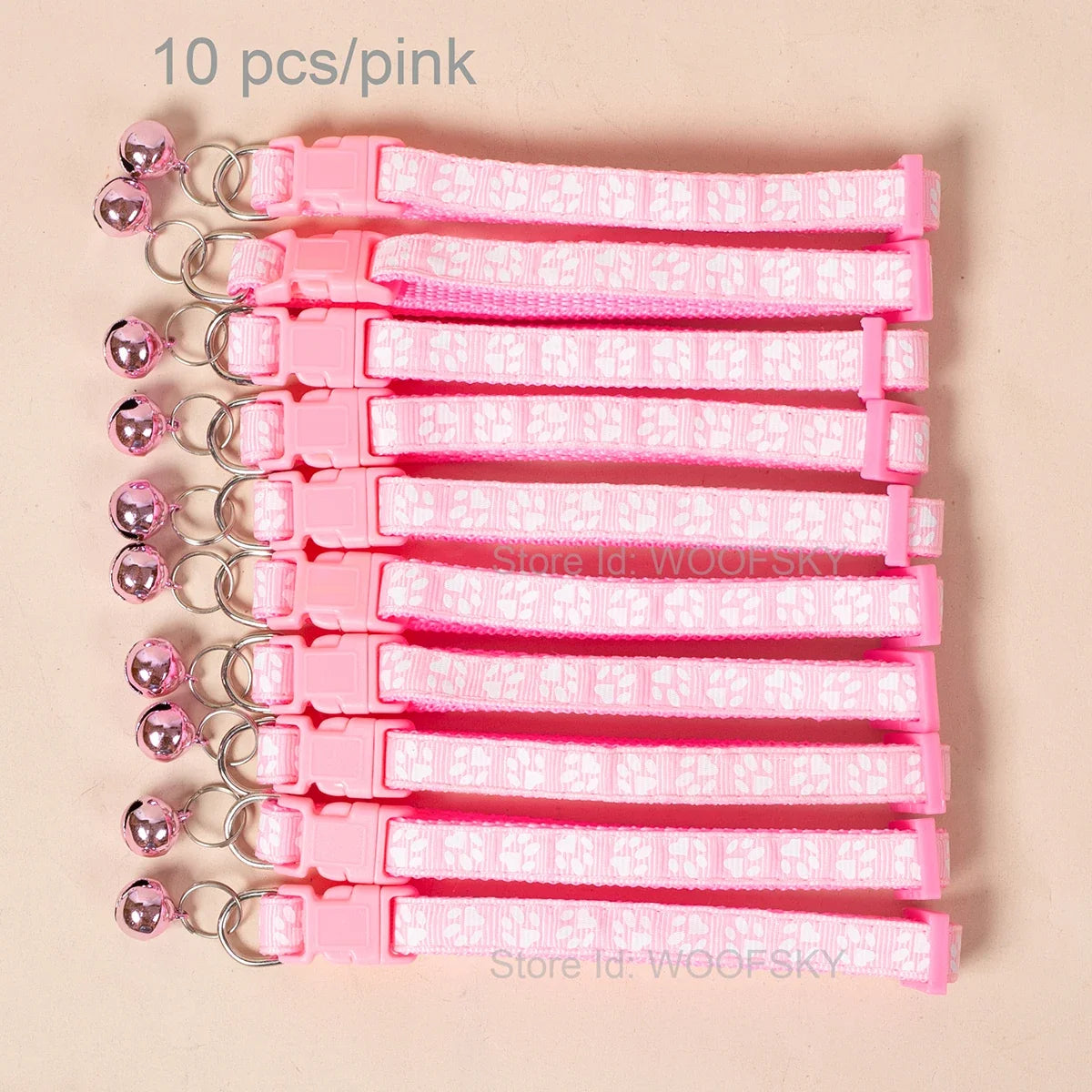 10pcs Colorful Pet Collars with Bell 23 - MyPetDollar.com
