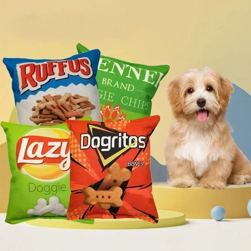 Potato Chip Bag Funny Dog Toys Plush - MyPetDollar.com