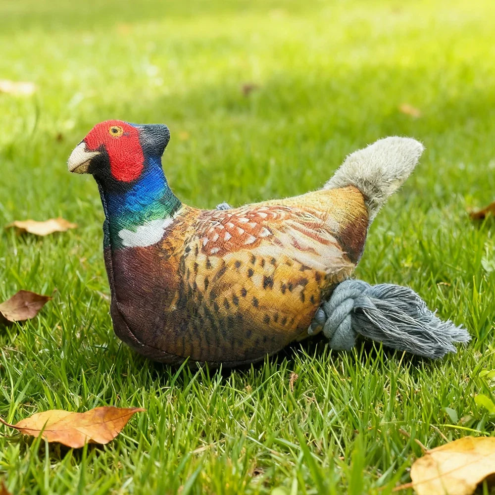 Interactive Plush Toy for Cats and Dogs Lifelike Pheasant Tear Resistant