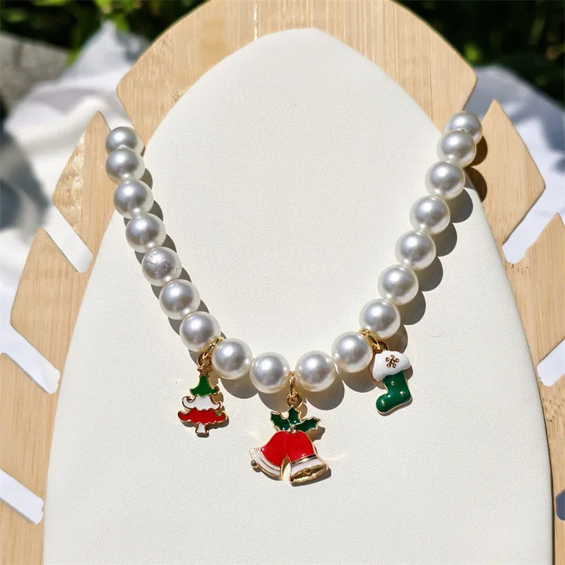 Fashion Adjustable Pearl Pet Collar with - MyPetDollar.com