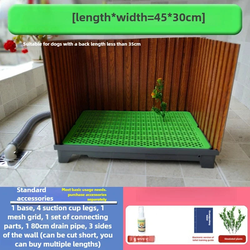 Pet Toilet with Baffle Flushing Water Directly Discharged