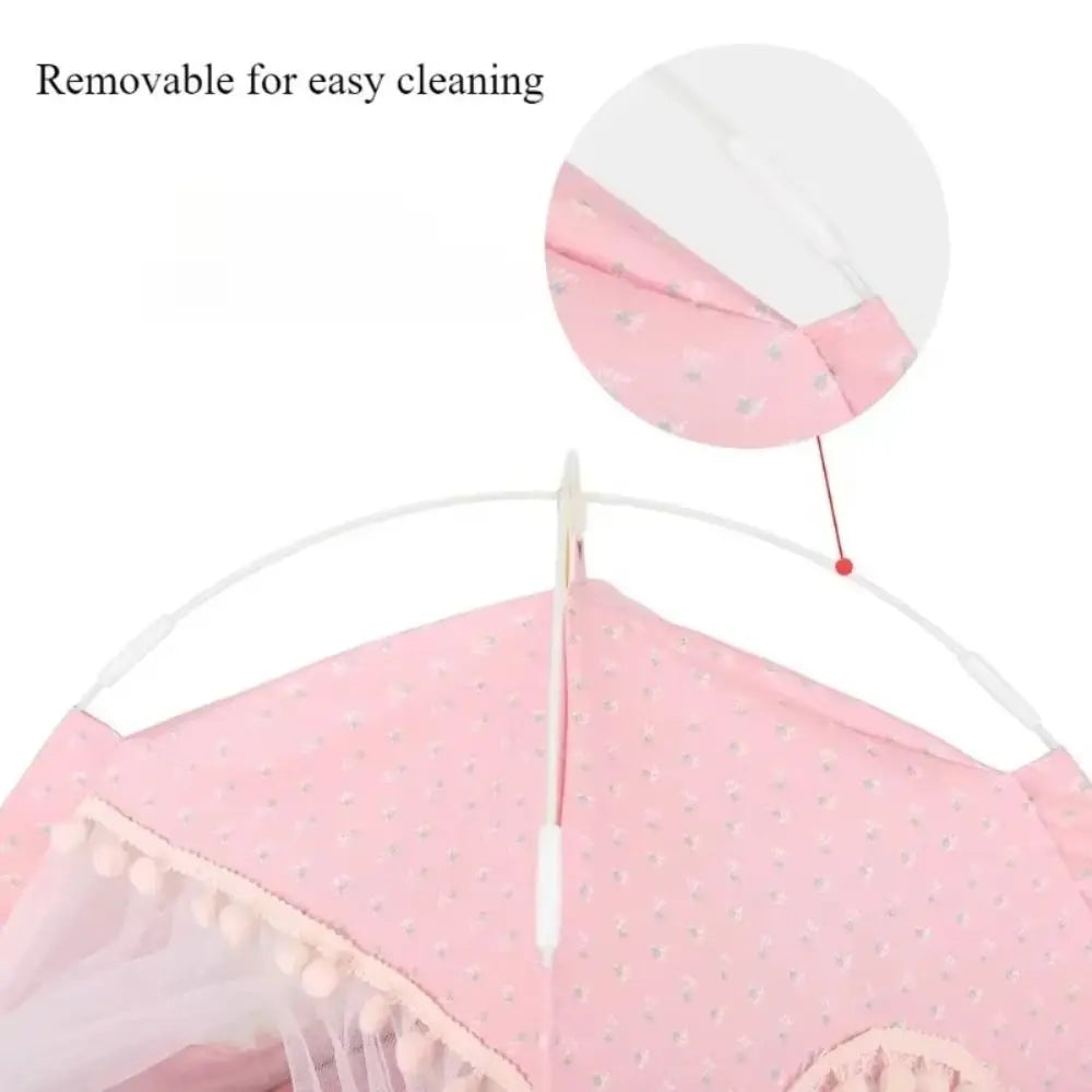 Ventilate Foldable Princess Cat Bed - MyPetDollar.com