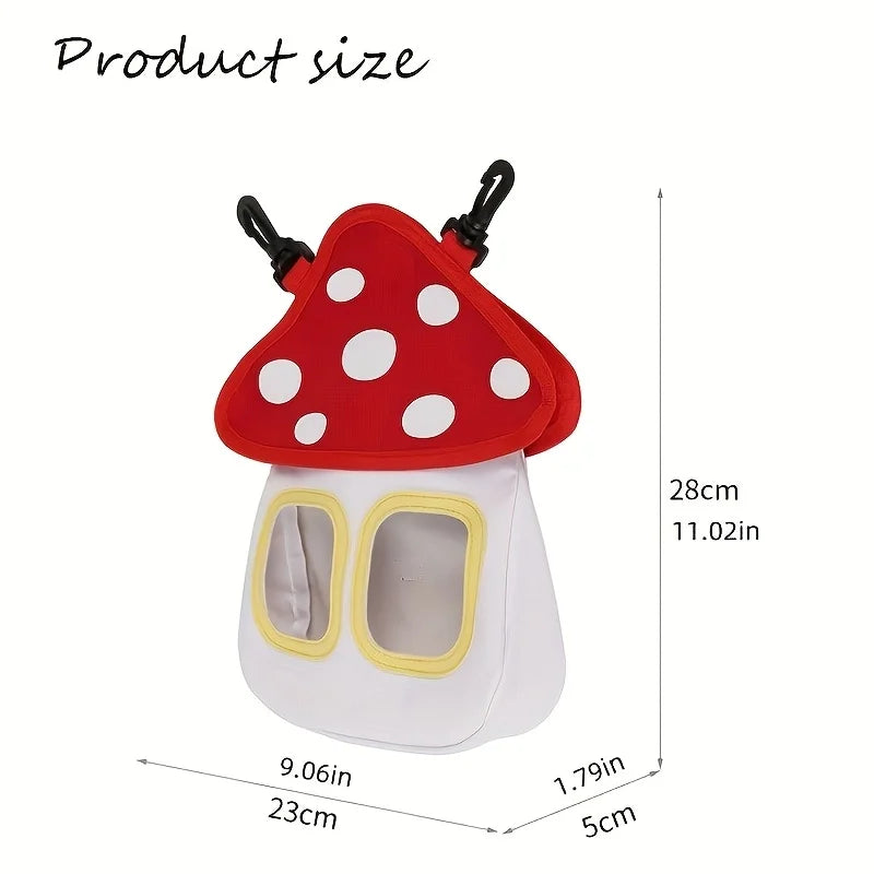 Mushroom Shaped Pet Hay Feeder Hanging Forage Pouch