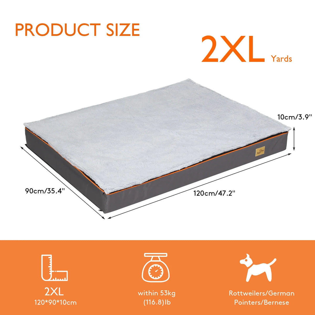 Dog Bed Large Padded Orthopedic