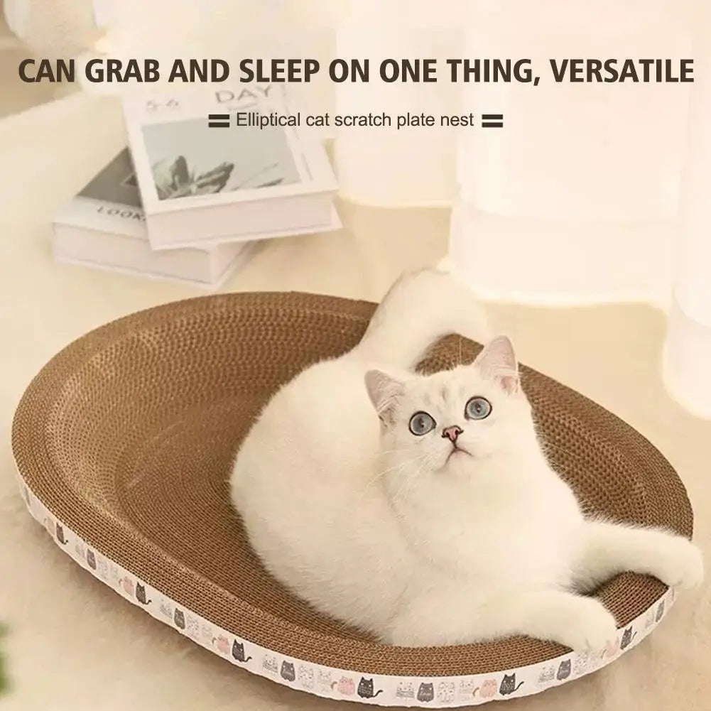 Durable Corrugated Cat Scratcher Bed Round - MyPetDollar.com