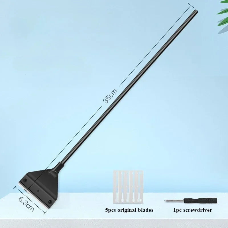 Fish Tank Cleaning Tool Flat Sand Algae Removal Dual Use Glass – 5 Colors