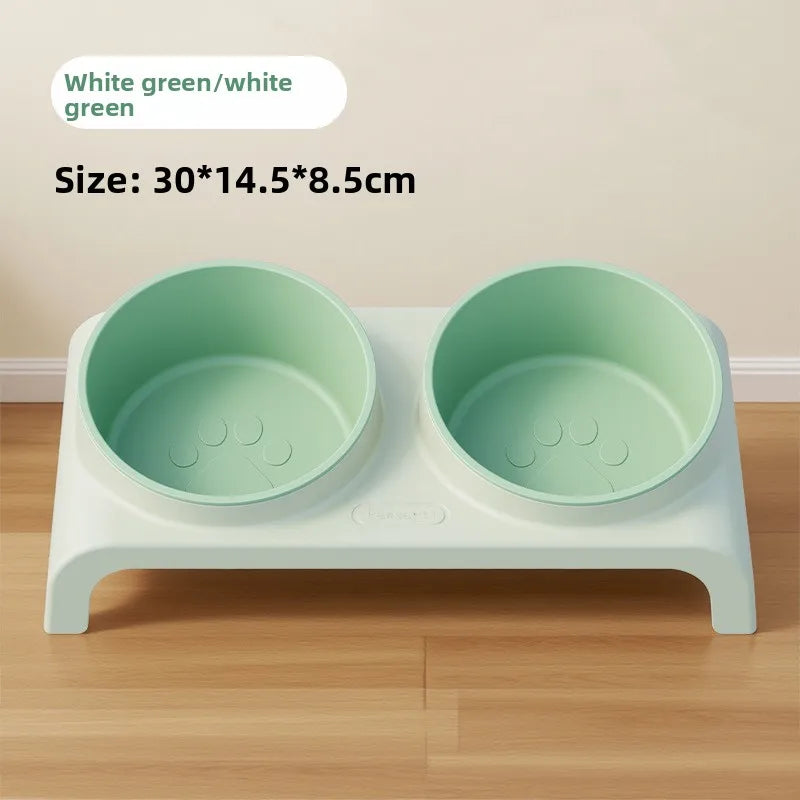 Adjustable Height Pet Double Bowl Feeder for Dogs & Cats
